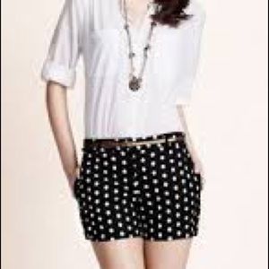 NWT LOFT Polka Dot shorts size 4